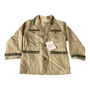 Vintage Gimel Kids Designer Corduroy Brown Barn Jacket Made in Italy Size 4T